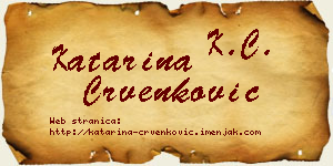 Katarina Crvenković vizit kartica